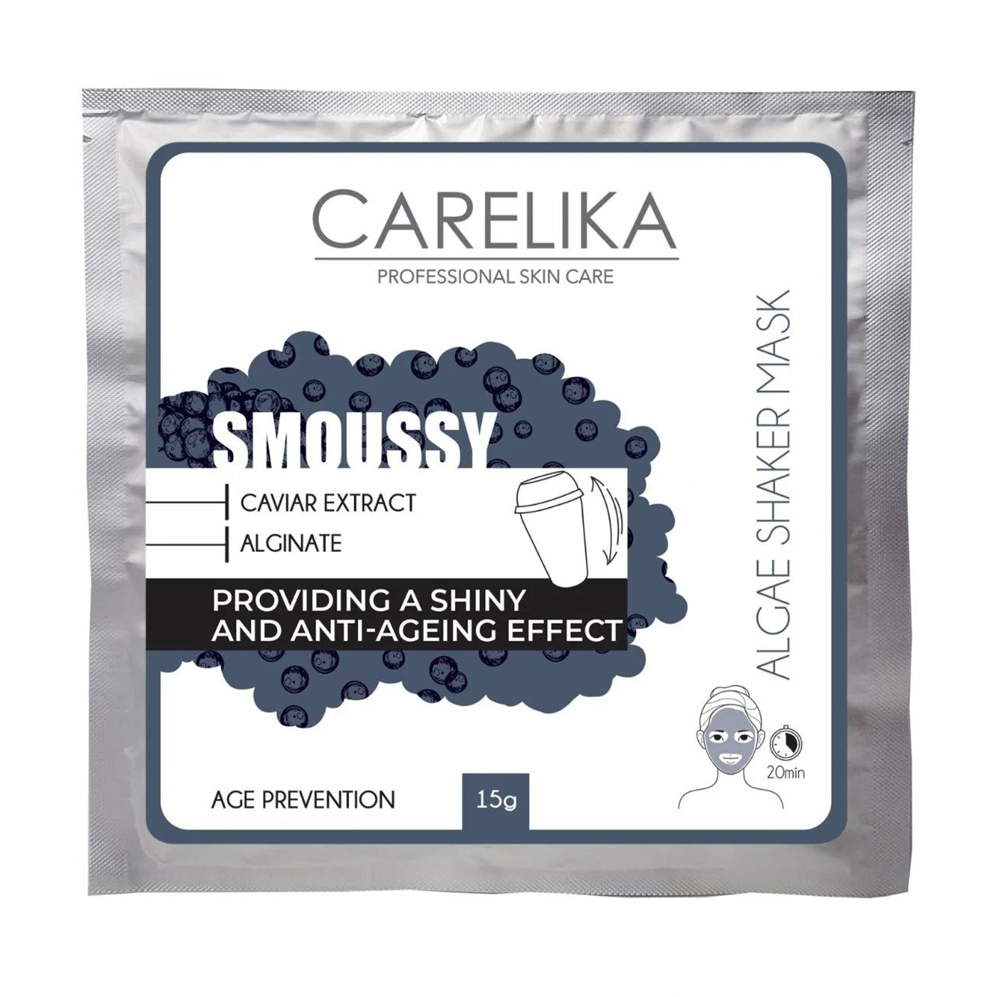 Маска-шейкер для обличчя Carelika Smoussy Shaker Mask Caviar Extract з ікрою, 15 г